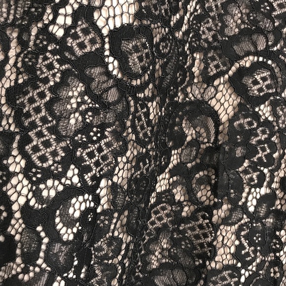 NWT LOFT Black Lace Overlay Nude Racerback Tank XS - Picture 5 of 9